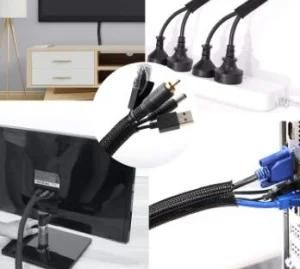 Self-Closing, Overlapping Edge Pet or PA Fibre Knitted Hose Protection for Automobile