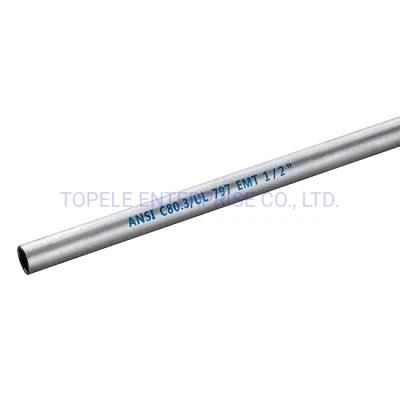 UL 797/ ANSI C80.3 Electrical Mettallic Tubing Pre-Galvanized / Hot DIP Galvanized EMT Conduit