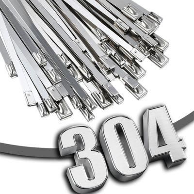 4.6X200mm Ball Lock Self-Locking 304 Stainless Steel Cable Tie