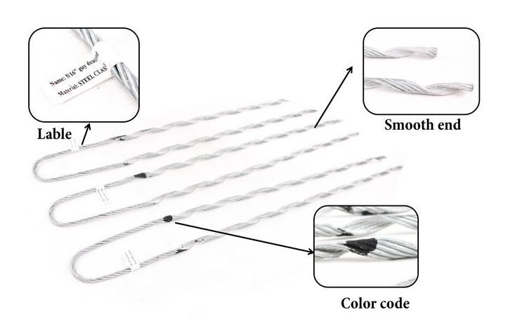 China Factory 3 / 8 " Guy Grip with Insulation Coating