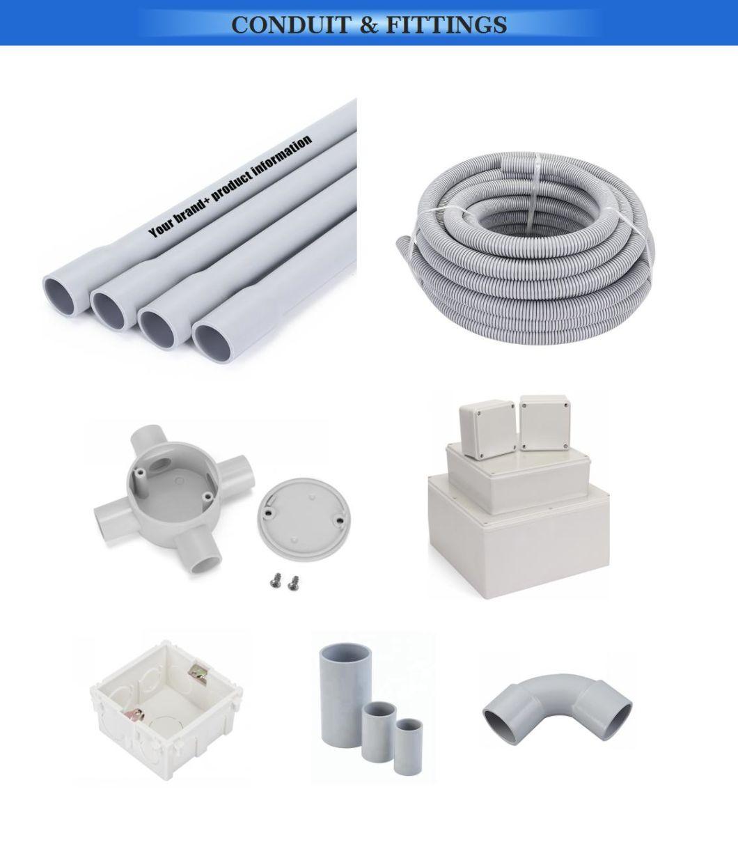 Factory OEM Plastic Wiring Tube Protector Cable PVC Electrical Conduit Pipe with Socket End