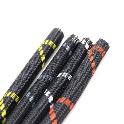 3mm Polyester Pet Self-Closing Multicolor Braided Sleeving for Post-Termination Cable Organisation