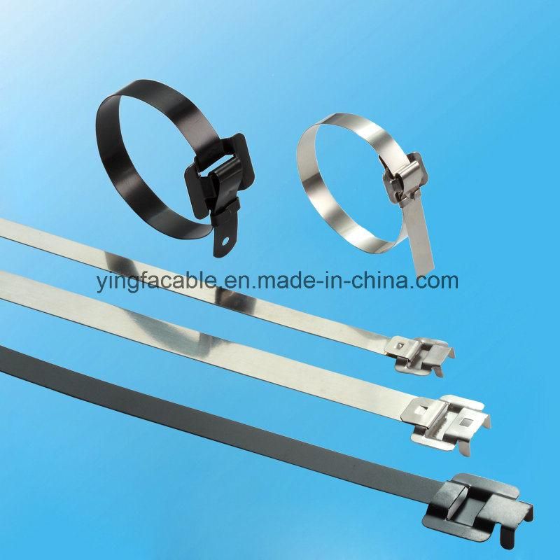 304 316 Stainless Steel Epoxy/Nylon Coated Cable Tie-Releasable Type