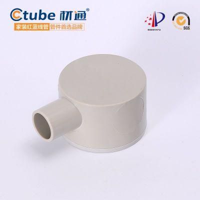 Electrical Pipe Fitting Junction Box Circular 1 Way 20mm