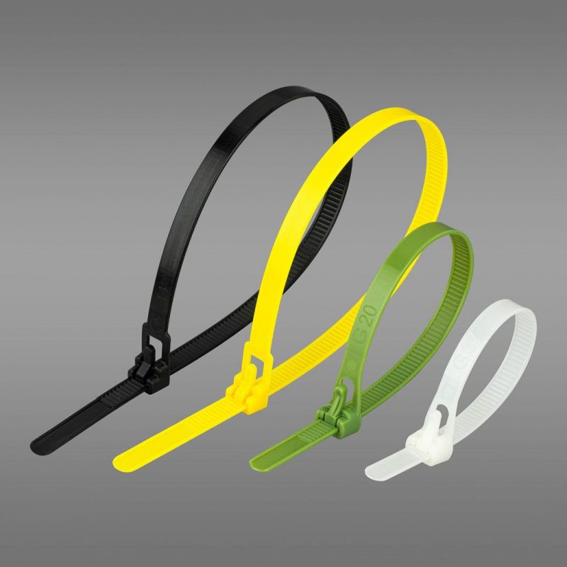 Nylon 66 PA66 Plastic Wire Straps Releasable Nylon Cable Tie