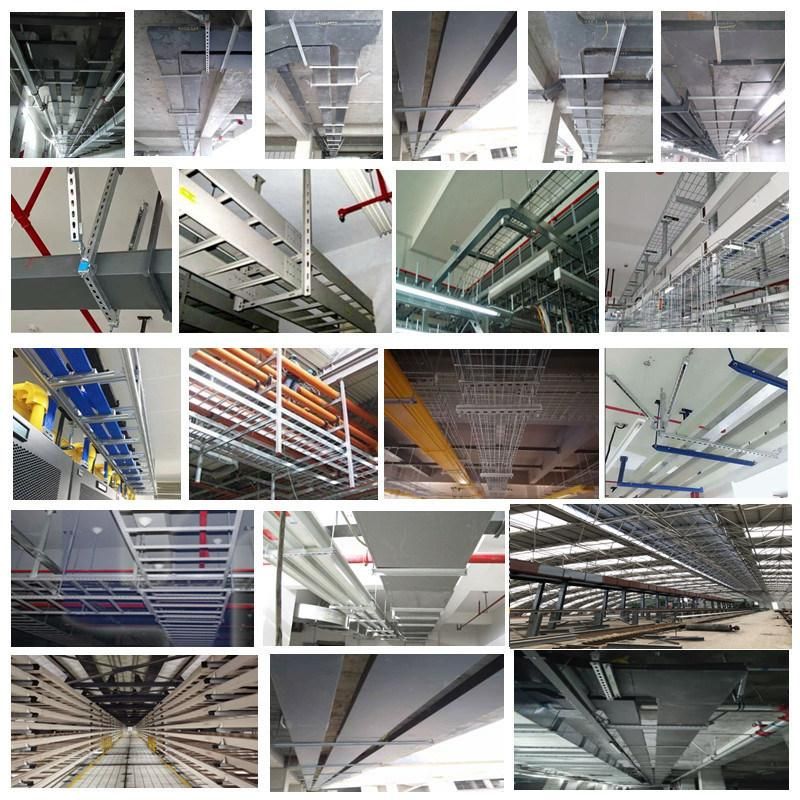 Universal Pre Galvanized Steel Metal Aluminum Cable Tray with Bracket Lid Clip Clamp