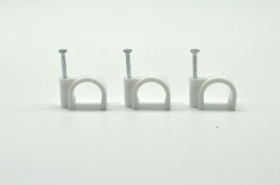 Hot Sale Circle Cable Clips with Steel Nail, 10mm, 100PCS/Pack