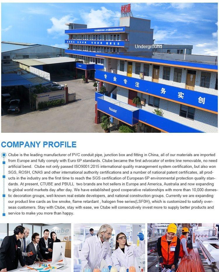 Conduit Pipe Fitting Shallow Junction Box Halogen Free Circle Box