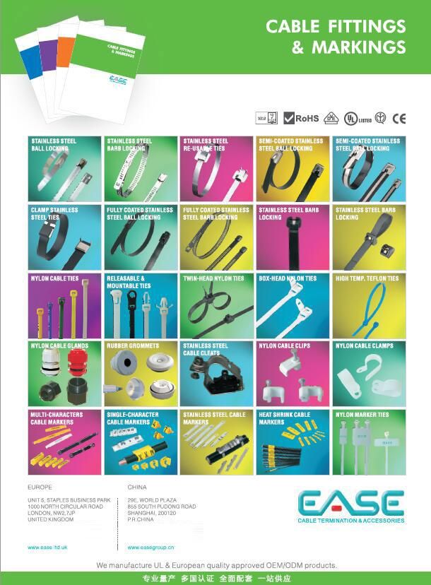Epoxy Polyester Coated Ball Lock Stainless Steel Cable Ties