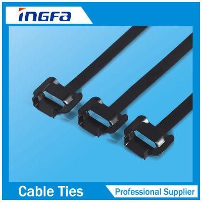 China Manufacturer Adjustable Stainless Steel Coated Cable Ties