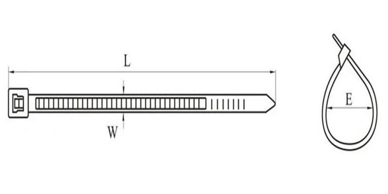 Self-Locking Type and Nylon Material Plastic Cable Tie