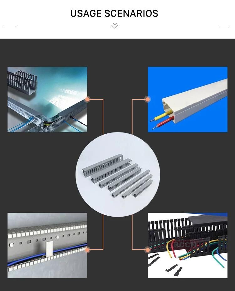 Electrical Plastic Busbar Trunking Closed Slot Cabling Routing PVC Insulated Cable Duct PVC Plastic Trunking