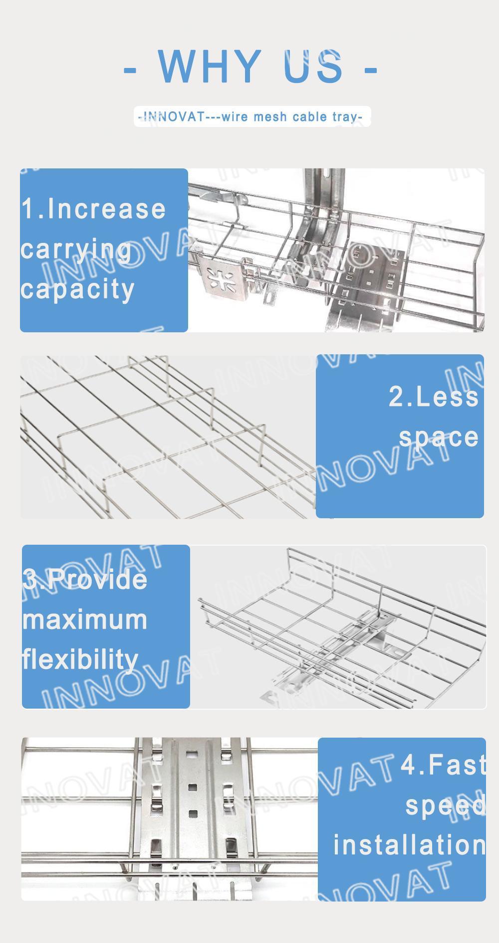 Electric Galvanized Steel Wire Mesh Cable Tray Canasta Supplier Certificates