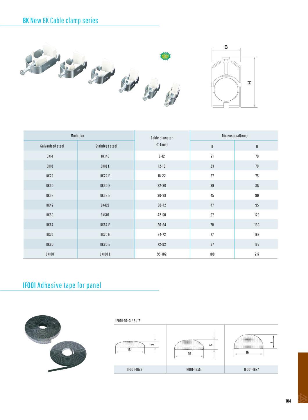 IP68 and Stainless Steel Material Cable Suspension Clamp Bk Series Electrical Cable Clamp