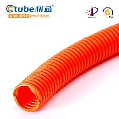Heavy Duty Flexible Plastic Corrugated Tube with Orange PVC