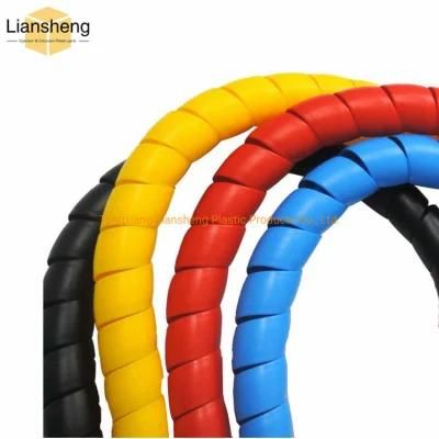 PE Black Polyethylene Spiral Wire Wrap Tube PC Manage Cable