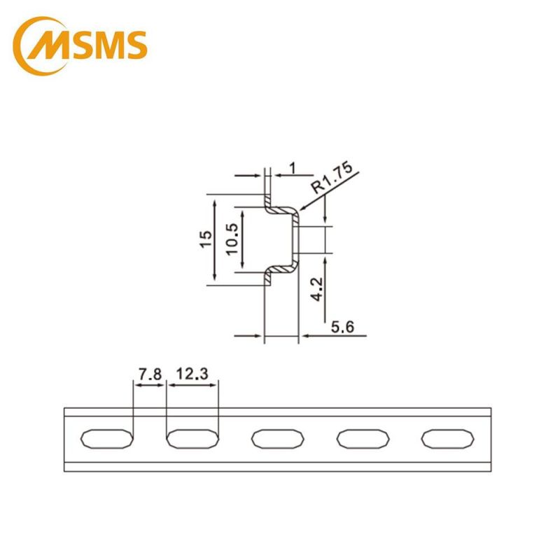 Feed Through Mountable DIN Rails - Th15-5.5 (1.0) Steel