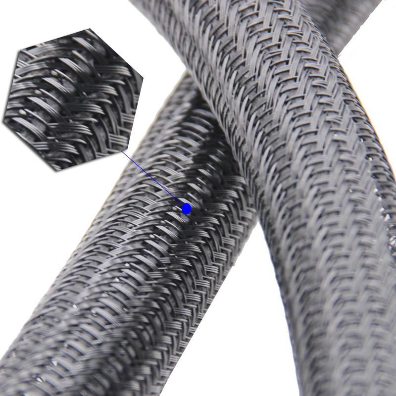 3mm Semi-Closed Sleeving Black Flame Retardant Split Braided Self Wrapped Sleeving