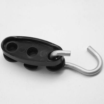 FTTH Plastic Tensioner for Cable with Galvanized Hook