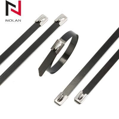 304 Stainless Steel Cable Ties-Ball-Lock PVC Coated Ties