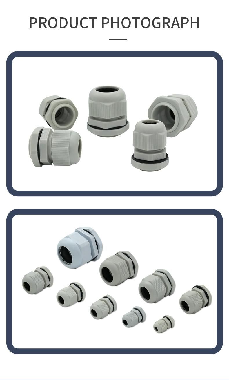 Waterproof Wire Protectors IP68 Plastic Nylon Cable Gland Pg7 Pg9 Pg11 Pg13.5 Pg16 Pg19 Pg21 Pg25 Pg29 Factory Price