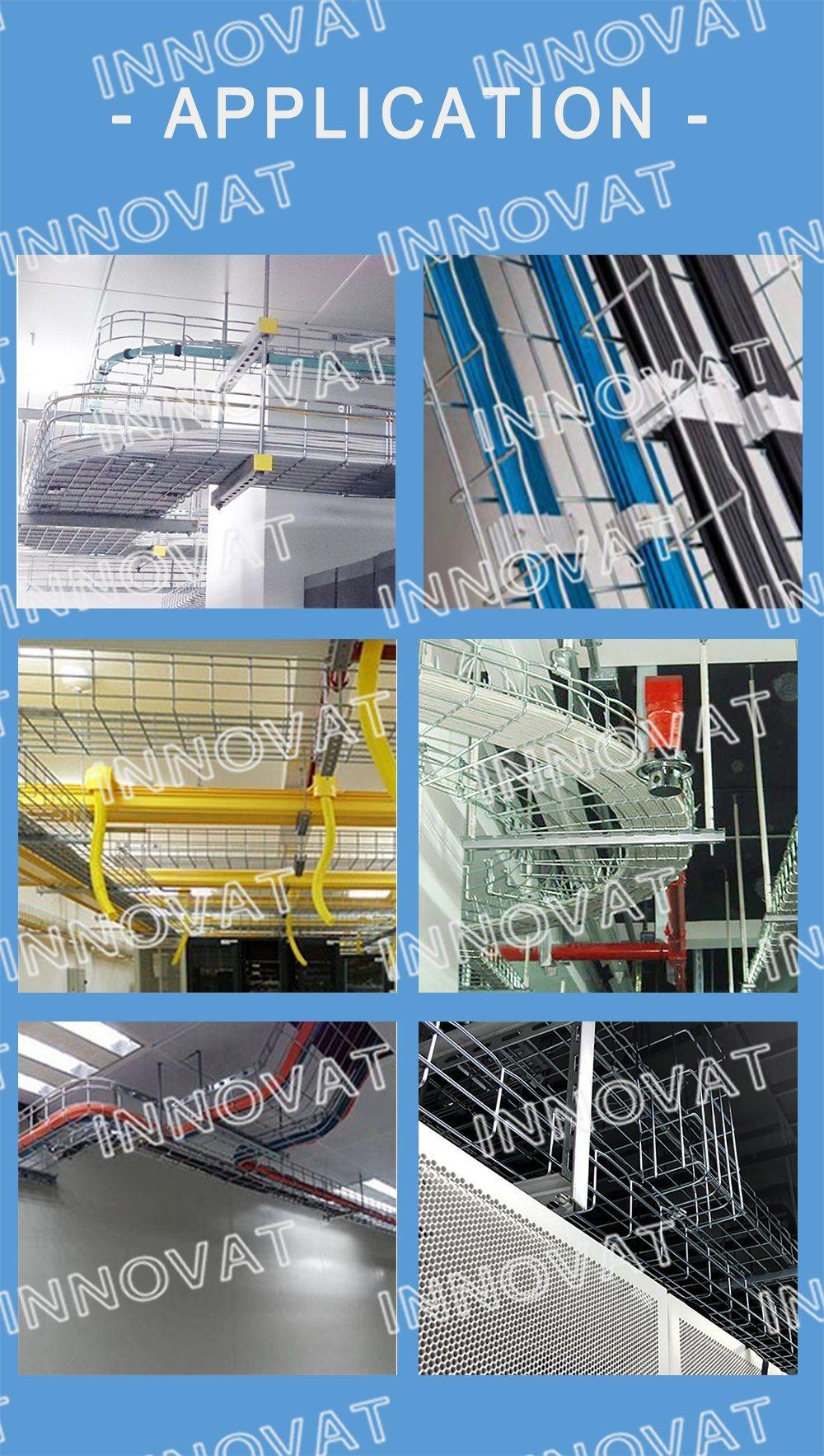 Wire Mesh Cable Tray Straight Type with Accessories Galvanised Ventilated Easy to Install Cable Tray