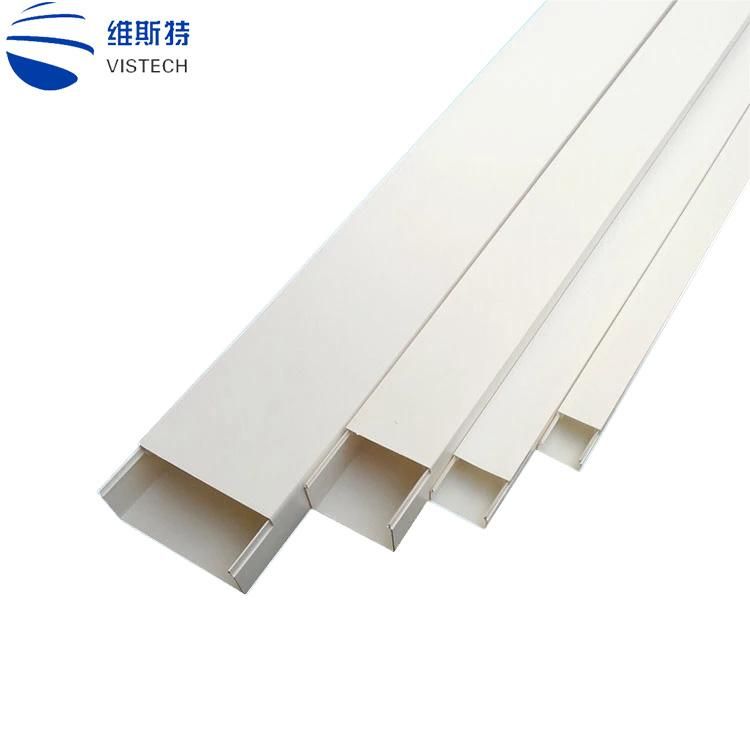 PVC Plastic Electric Square Channel PVC Cable Trunking