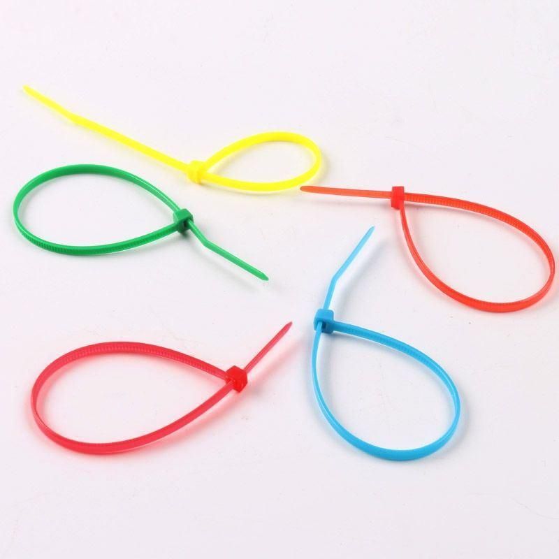 Colorful 100PCS Flexible Self-Locking Plastic Nylon Cable Tie Well Packed