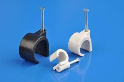 Coaxial Cable Clips (6-7mm)HDPE, nail made of carton steel)
