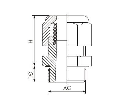 UL IP68 Waterproof PA66 Cable Gland