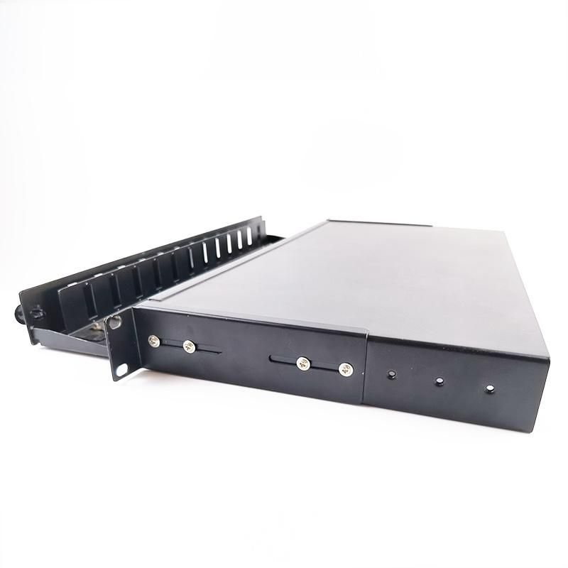 Abalone Stainless Patch Panel ODF Box Rack Mount 12-24 Core Sc FC LC ODF 12 24 Core Fiber Optic Patch Panel