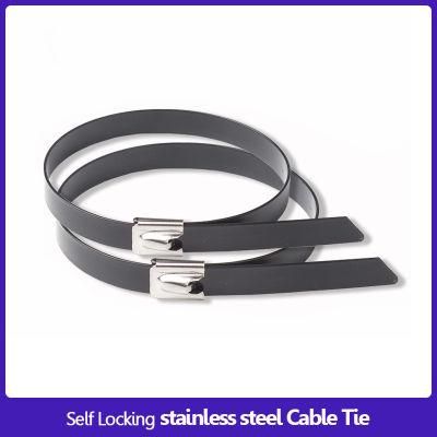 Self Locking Plastic Sprayed 304 Stainless Steel 4.6*300mm Zip Metal Cable Tie Wire Ties Complete Specifications
