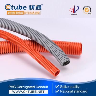 Orange Flexible Corrugated Conduit PVC Conduit for Electric