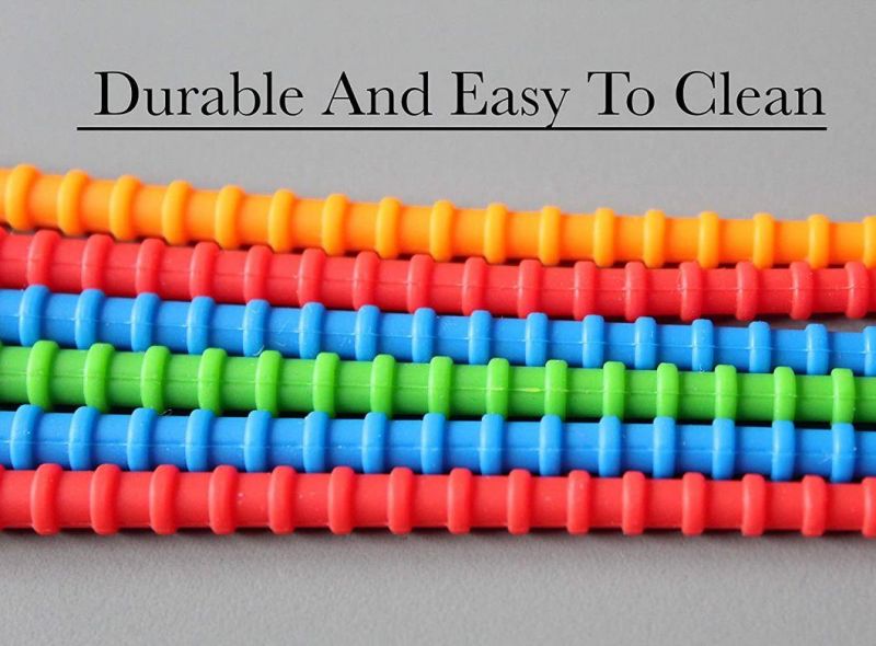 Colorful Silicone Twist Bag Clip Ties Cable Straps Bread Tie Household Snake Ties
