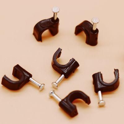 High Quality Cable Fixed Plastic Nail Square Pre Twisted Wire Clip with ISO