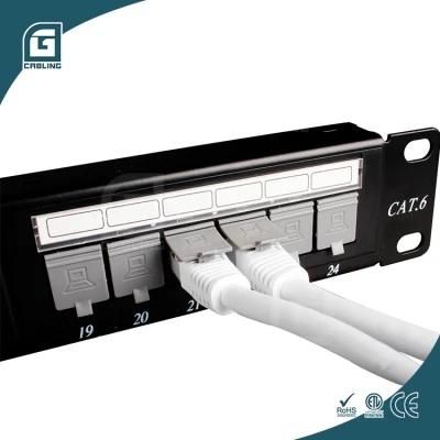 Gcabling UTP 1u 24 Ports Rack with Colored Keystone Modular