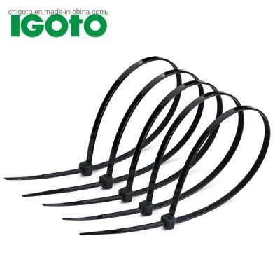 UV Black 8 Inch China Wire Wrap Long Self Locking Nylon Cable Zip Tie