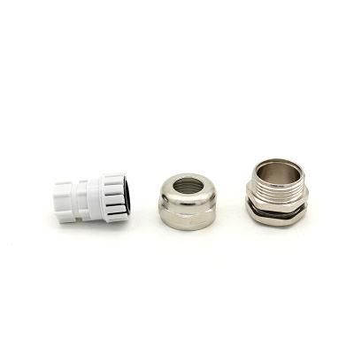 IP68 Pg Electrical Waterproof Metal Cable Gland Through Type Good Price Brass in Cable Glands Size Nickel Plated Joint