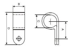 High Quality Nylon R Type Cable Clamp Hds-17/16r