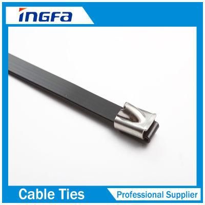 304 316 Stainless Steel Epoxy Coated Cable Ties-Ball Lock Type