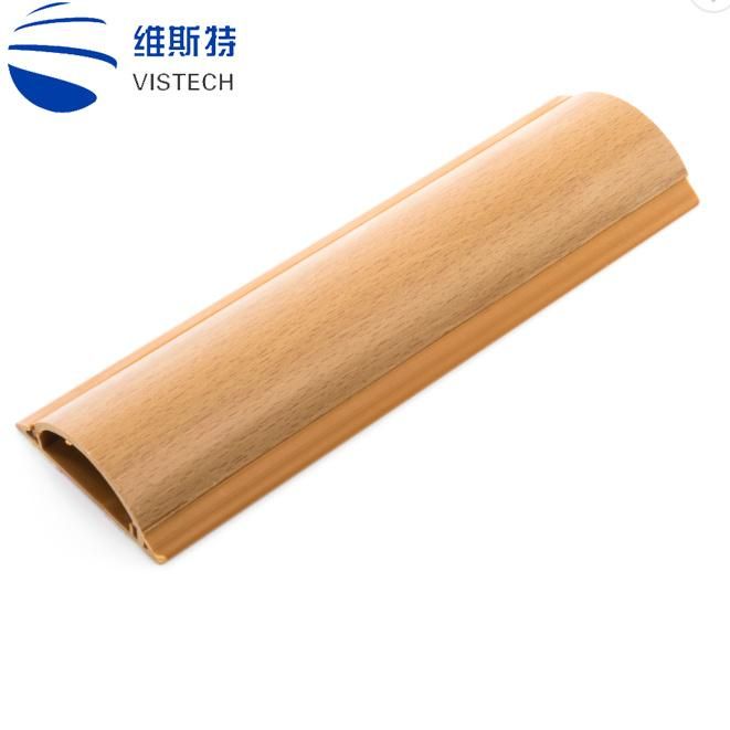 Electrical White PVC Semi-Circle Arc Floor Cable Trunking Duct