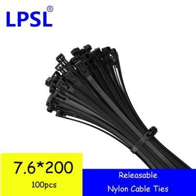 Different Color of Reusable Cable Tie UV Resistant Zip Ties Resealable