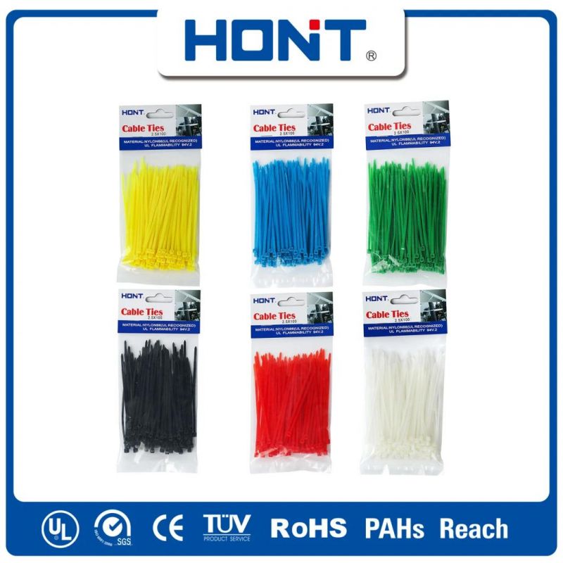 Green Plastic Cable Accessories 2.5*160 Cable Tie with RoHS