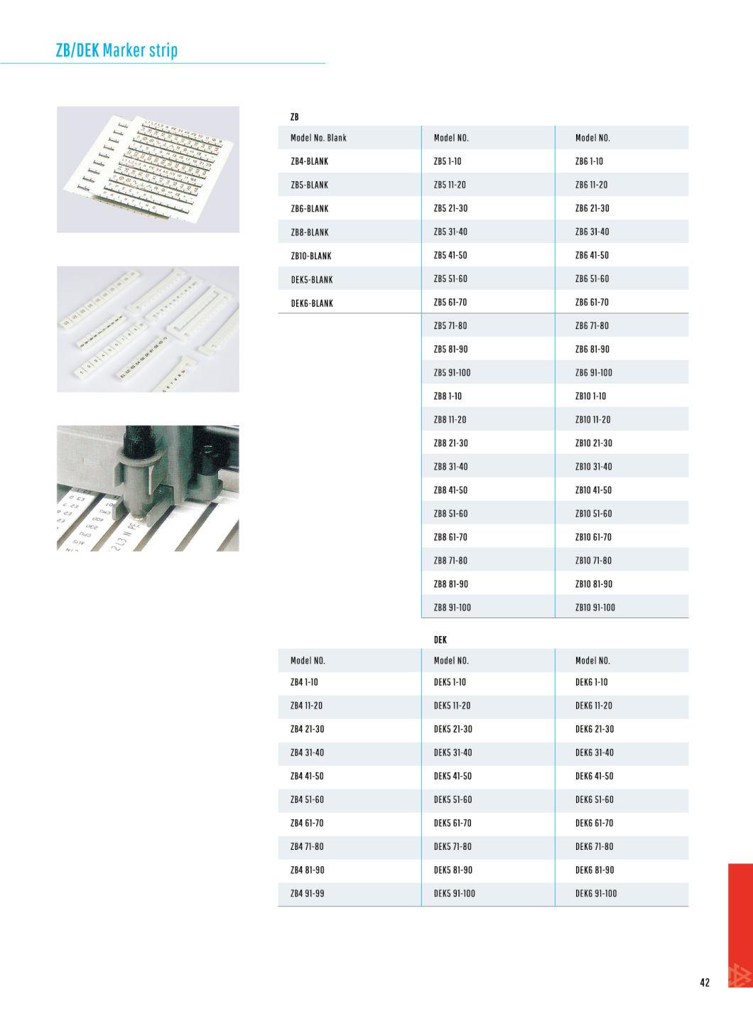 Ce and RoHS Certified PVC Wire Marker Different Size to Choose Cable Marker Strips