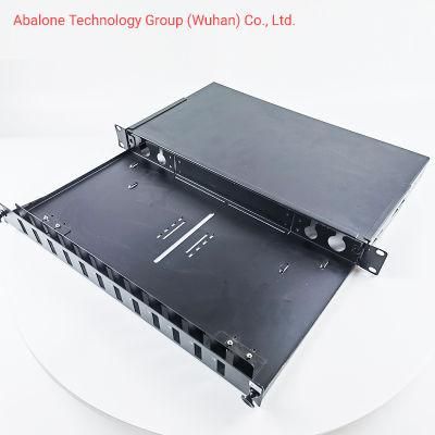 Abalone Patch Panel Sliding Drawer 12port Sc SPCC Fiber Patch Panel for Data Center