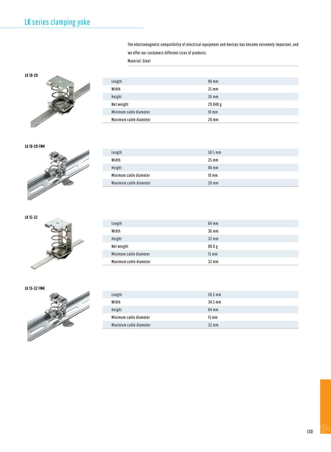 Lk Series Shield Clamping Yoke with Steel, Ce