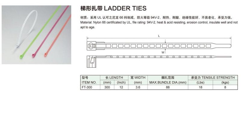 Cable Ties Nylon 66 Ladder Ties
