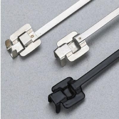 304 Stainless Steel Cable Ties Wrap Coated Self Locking Metal Zip Ties (Stainless Steel, 12inch)