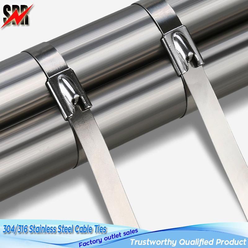 Naked Self-Locking Stainless Steel Ties (Natural Stainless Steel Bands)