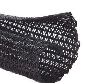 Self Closing, Open Tubular Shape Pet/PA Fibre Knitted Hoses Mechanical Protection
